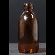 Threaded glass bottle amber DIN 18, 50 ml