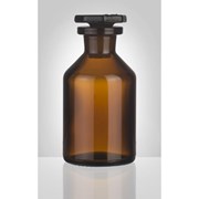 Reagent bottle amber glass narrow neck with stopper 250 ml