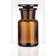 Reagent bottle amber glass wide neck with stopper 50 ml