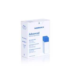 Microscope slides NORMAX Advanced 76x26 mm ground edges frosted end