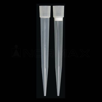 Ponta universal macro, cor natural, com coroa tipo Eppendorf, 1-5 ml