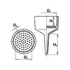 Funil Buchner em porcelana, JIPO  diam. 48 mm, 35 ml