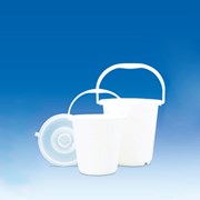 Bucket, Pe-Hd White, Without Lid, Graduated, 5 L