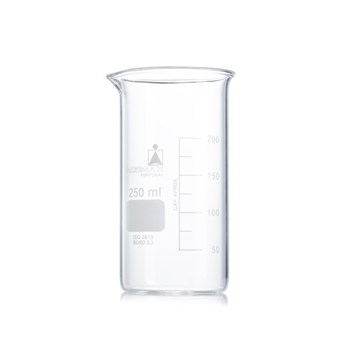 Vaso forma alta vidrio boro 3.3. 250 ml