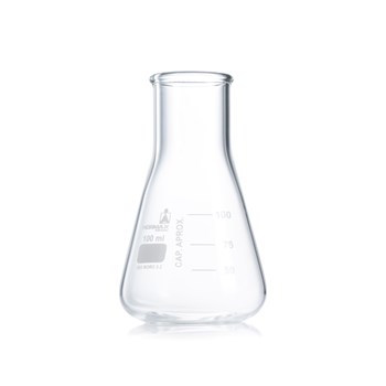 Balão Erlenmeyer boca larga 100 ml