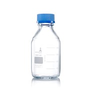 Frasco laboratório com rosca GL 45 azul  500 ml