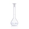Volumetric flask w/ plastic stopper blue printed 12/21 cl-A 50 ml