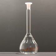 Volumetric flask w/ plastic stopper 12/21cl-A amber printed 50 ml
