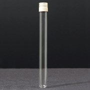 Culture tube round bottom w/ aluminium stopper GL thread 16x160 mm