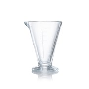 Conical pressed m. flask, raised scale, soda-lime glass 250 ml