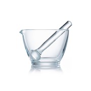 Glass mortar with spout and pestle, Ø180 mm, 2000 ml