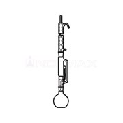 Aparato de Soxhlet con matraz fondo plano 100 ml, refrigerante Allihn, extractor